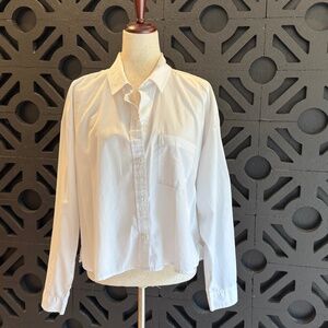 Abercrombie & Fitch | Oversized Cropped Poplin Shirt